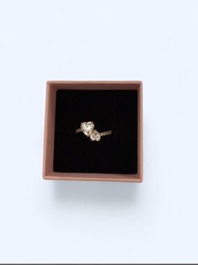double heart gold pandora ring!